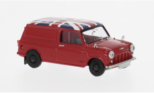 Modelauto Austin Mini countryman Austin rood 1960 Union Jack 1/87 Brekina