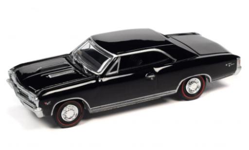 Modelauto Chevrolet Chevelle SS 396 zwart 1967 1/64 Auto World