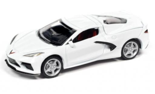 Modelauto Chevrolet Corvette Stingray (C8) wit 2020 1/64 Auto World