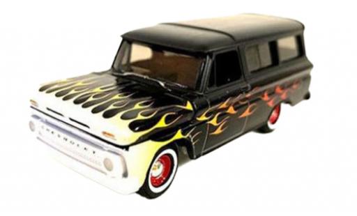 Modelauto Chevrolet Suburban suv zwart/D&Atilde;&copy;corer 1965 1/64 Auto World