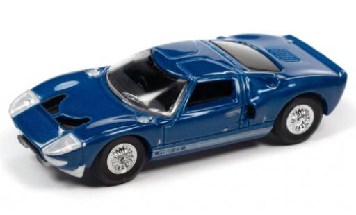 Modelauto Ford GT40 Mk I metallic blauw 1965 1/64 Auto World