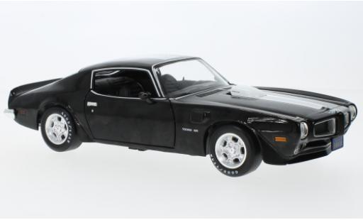 Modelauto Pontiac Firebird 1972 Trans Am zwart/wit 1/18 Auto World