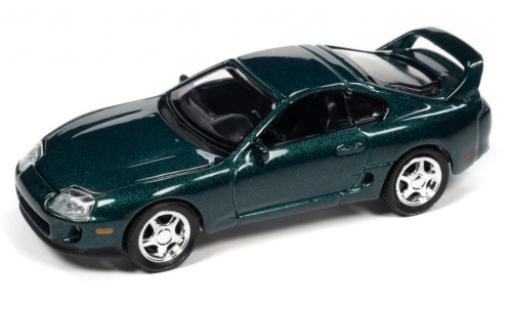 Modelauto Toyota Supra Base metallic groen 1996 1/64 Auto World