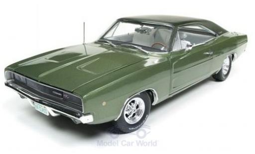 Modelauto Dodge Charger R/T metallic groen 1968 1/18 Auto World