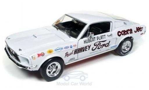 Modelauto Ford Mustang Cobra Jet S/S Paul Harvey 1968 H.Platt 1/18 Auto World