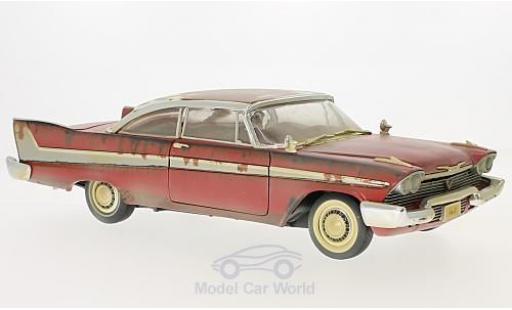 Modelauto Plymouth Fury Christine rood 1958 Dirty Version 1/18 Auto World