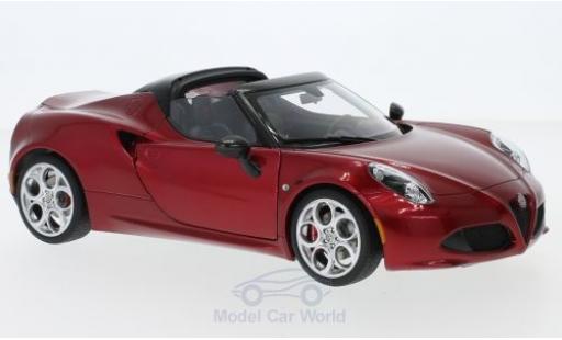 Modelauto Alfa Romeo 4C spider rood 2015 1/18 AUTOart