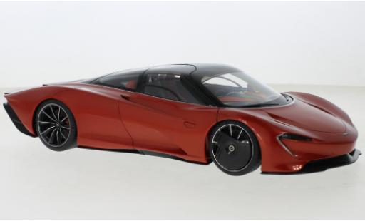 Modelauto McLaren Speedtail Base metallic oranje/zwart 2020 1/18 AUTOart