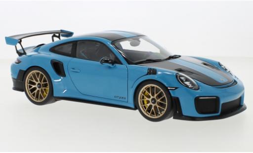 Modelauto Porsche 911 GT2 RS (991.2) blauw 2017 1/18 AUTOart