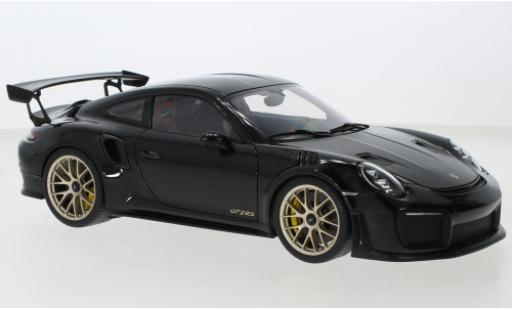 Modelauto Porsche 911 GT2 RS (991.2) zwart 2017 1/18 AUTOart