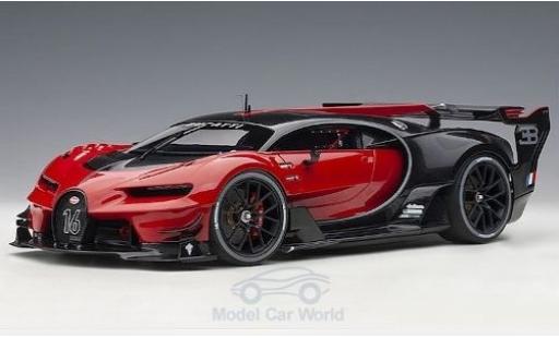 Modelauto Bugatti Vision gran turismo GT rood/zwart 2015 1/18 AUTOart