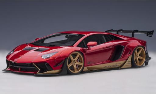 Modelauto Lamborghini Aventador LB-Works rood/gold 2018 1/18 AUTOart