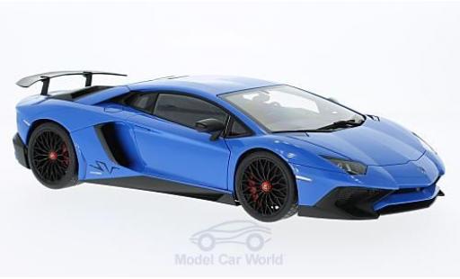 Modelauto Lamborghini Aventador SV LP750-4 blauw 2015 1/18 AUTOart