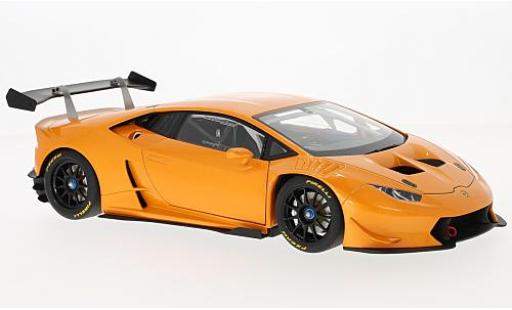 Modelauto Lamborghini Huracan Super Trofeo LP 620-2 metallic oranje 2016 1/18 AUTOart