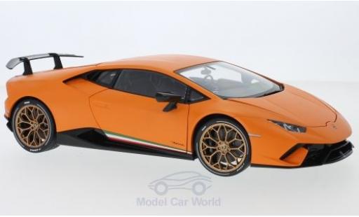 Modelauto Lamborghini Huracan Performante mat-oranje 2017 1/18 AUTOart