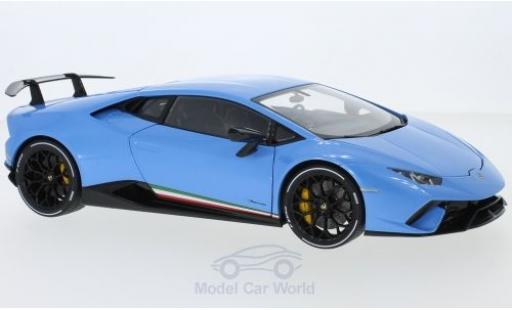 Modelauto Lamborghini Huracan Performante metallic blauw 2017 1/18 AUTOart