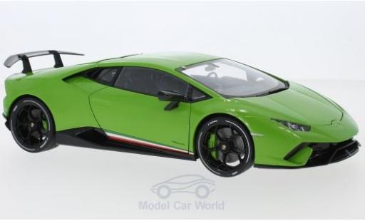 Modelauto Lamborghini Huracan Performante metallic groen 2017 1/18 AUTOart