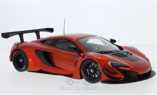 Modelauto McLaren 650 GT3 S GT3 metallic oranje 2017 1/18 AUTOart
