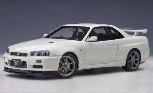 Modelauto Nissan Skyline R34 GT-R () V-Spec II metallic wit RHD 1/18 AUTOart