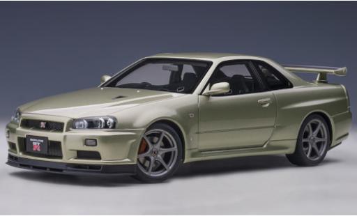 Modelauto Nissan Skyline R34 GT-R () V-Spec II N&Atilde;&frac14;r metallic groen RHD 2002 1/18 AUTOart