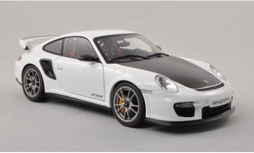 Modelauto Porsche 911 GT2 RS wit/carbon 2010 1/18 AUTOart