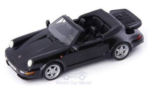 Modelauto Porsche 911 Turbo (964) Cabriolet zwart 1 1/43 AutoCult