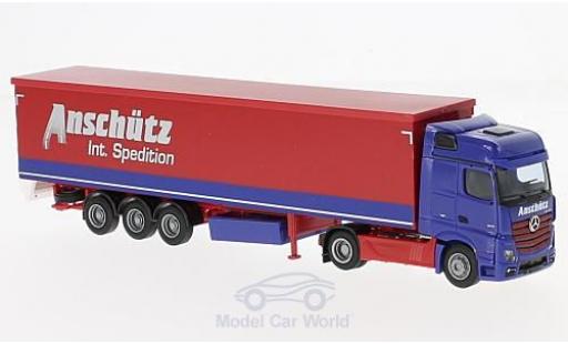 Modelauto Mercedes Actros Bigspace 2 Big. Aerop. Ansch&Atilde;&frac14;tz Schubb.-SZ 1/87 AWM