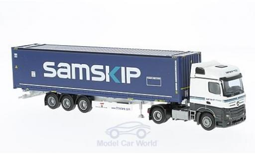 Modelauto Mercedes Actros Bigspace 2 Big. Aerop. Samskip 45 OS Cont.-SZ 1/87 AWM