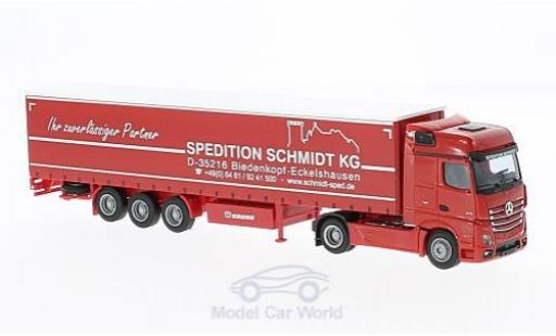 Modelauto Mercedes Actros Bigspace 2 Big. Aerop. Schmidt G-KSZ 1/87 AWM