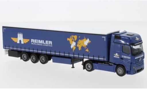 Modelauto Mercedes Actros Gigaspace 5 /Aerop. Reimler camion avec bache 1/87 AWM