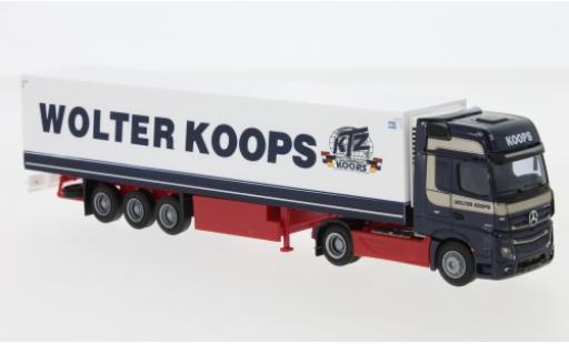 Modelauto Mercedes Actros Gigaspace 5 /Aerop. Wolter Koops (NL) Remorque de bo&Atilde;&reg;te de r&Atilde;&copy;frig&Atilde;&copy;ration 1/87 AWM