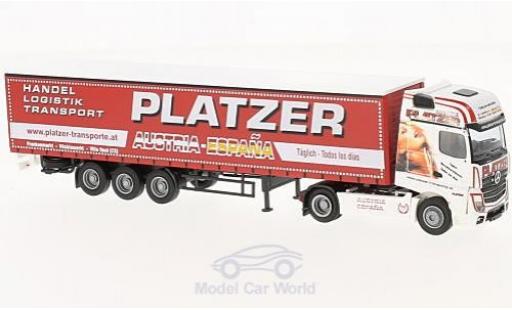 Modelauto Mercedes Actros Bigspace 2 Big. Aerop. Platzer (A) G-KSZ 1/87 AWM