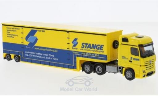 Modelauto Mercedes Actros Bigspace 2 Big./Aerop. Stange Tiefbett-SZ 1/87 AWM