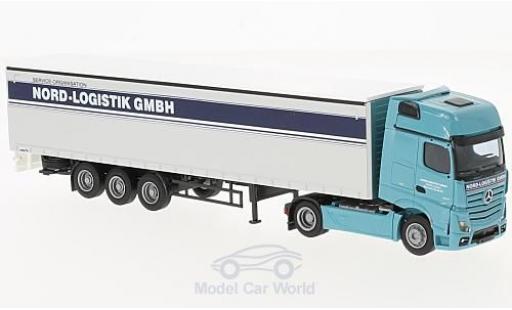 Modelauto Mercedes Actros Gigaspace 2 Giga. / Aerop. Nord Logistik G-KSZ 1/87 AWM