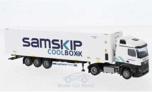 Modelauto Mercedes Actros Streamspace 2 Stream. / Aerop. Samskip 45 K&Atilde;&frac14;hl-Co.-SZ 1/87 AWM