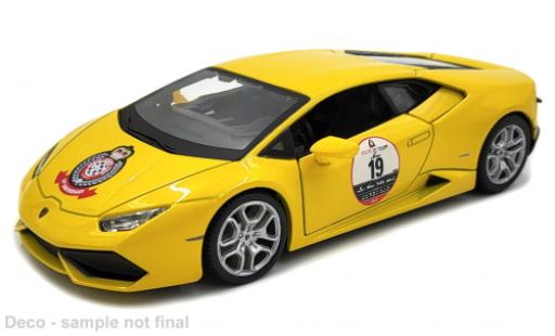 Modelauto Lamborghini Huracan Performante Bburago geel Zoute Grand Prix 2019 1/24 Burago