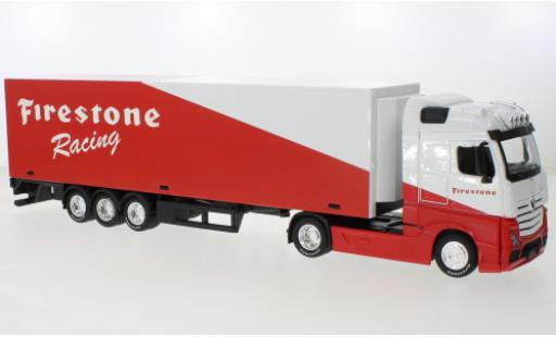 Modelauto Mercedes Actros Gigaspace rood/wit Firestone Racing 1/43 Burago