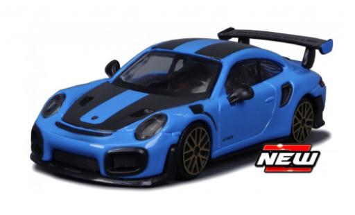 Modelauto Porsche 911 GT2 RS blauw/zwart 1/43 Burago
