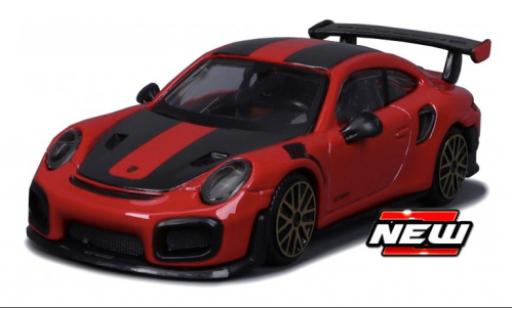 Modelauto Porsche 911 GT2 RS rood/zwart 1/43 Burago