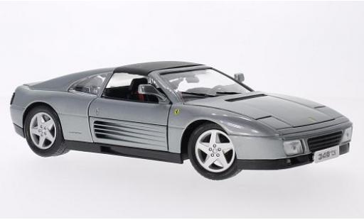 Modelauto Ferrari 348 TS metallic grijs 1/18 Burago