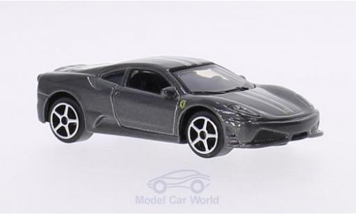 Modelauto Ferrari F430 Scuderia metallic grijs 1/64 Burago