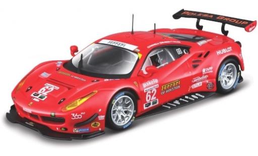 Modelauto Ferrari 488 GTE No.62 of Houston 24h Daytona 2017 G.Fisica/T.Vilander/J.Calado 1/43 Burago