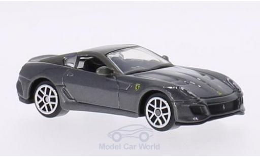 Modelauto Ferrari 599 GTO metallic grijs 1/64 Burago