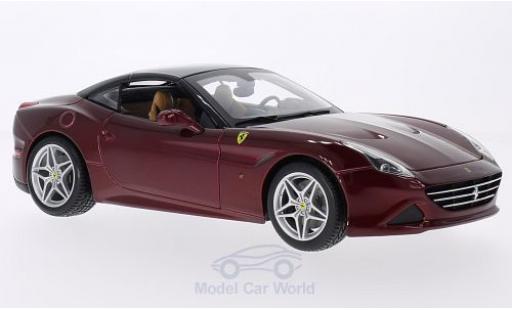 Modelauto Ferrari California Cabriolet T metallic rood 1/18 Burago