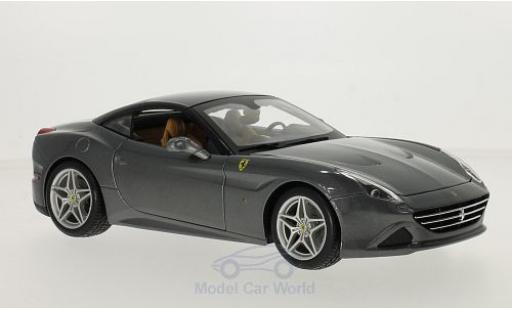 Modelauto Ferrari California Cabriolet T metallic grijs/zwart 1/18 Burago
