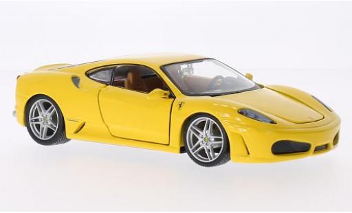 Modelauto Ferrari F430 Coupe geel 1/24 Burago