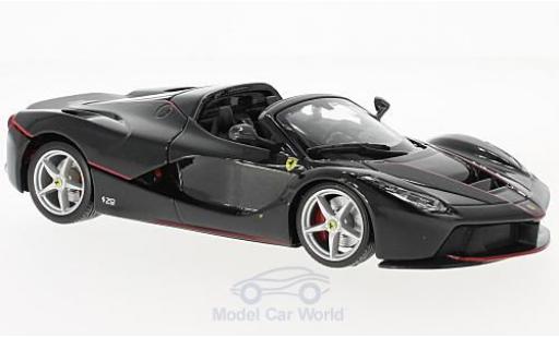 Modelauto Ferrari LaFerrari Aperta La metallic zwart 1/24 Burago