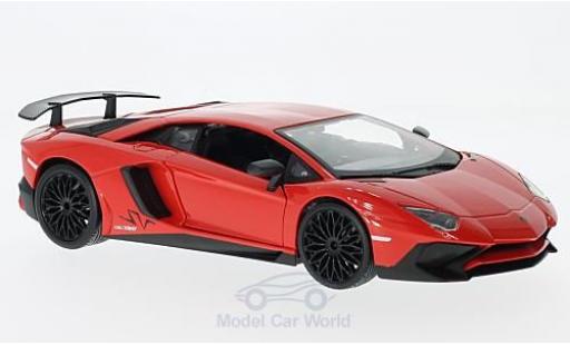 Modelauto Lamborghini Aventador SV LP750-4 rood 1/24 Burago
