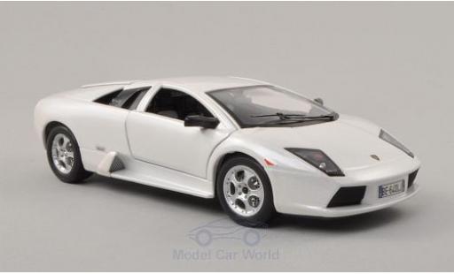 Modelauto Lamborghini Murcielago Base metallic wit 2002 1/24 Burago