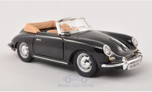 Modelauto Porsche 356 B A B Cabriolet zwart 1961 1/24 Burago